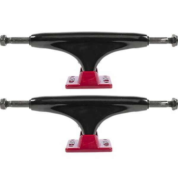 Tensor Trucks Alloy Black / Red Skateboard Trucks - 5.25" Hanger 8.0" Axle (Set of 2)