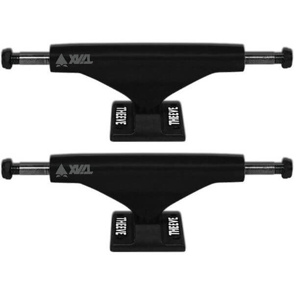 There Skateboards Tiax Black Skateboard Trucks - 5.25" Hanger 8.0" Axle (Set of 2) There Skateboards Tiax Black Skateboard Trucks - 5.25" Hanger 8.0" Axle (Set of 2)