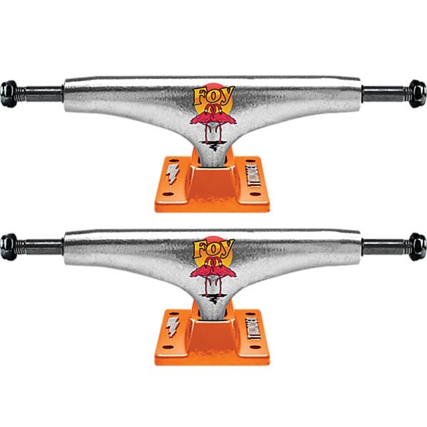 Thunder Trucks Jamie Foy 148 Fauna Polished / Orange Skateboard Trucks - 5.5" Hanger 8.25" Axle (Set of 2)