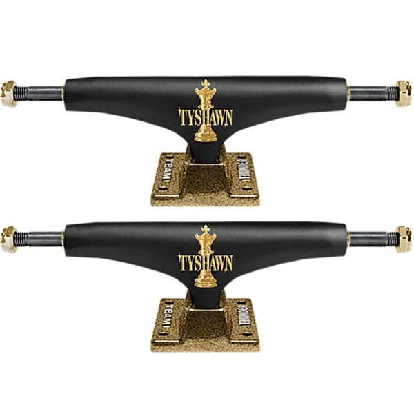 Thunder Trucks Tyshawn Jones 149 Endgame Black / Gold Skateboard Trucks - 5.75" Hanger 8.5" Axle (Set of 2)