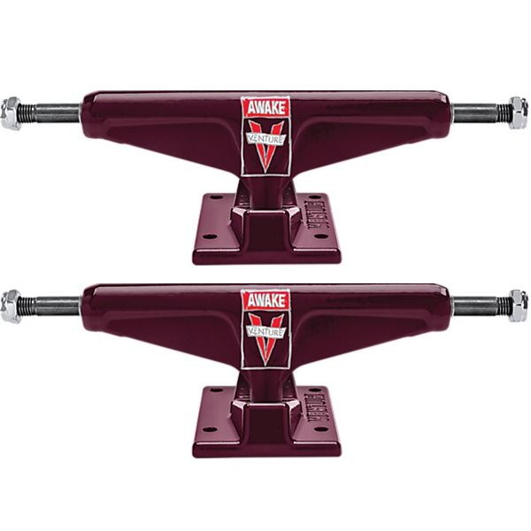 Venture Trucks Team Edition Scribble Awake High Maroon Skateboard Trucks - 5.2" Hanger 8.0" Axle (Set of 2) Venture Trucks Team Edition Scribble Awake High Maroon Skateboard Trucks - 5.2" Hanger 8.0" Axle (Set of 2)