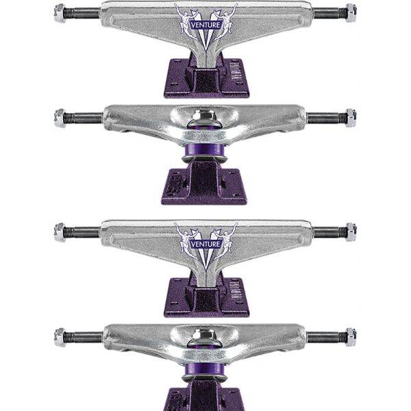 Venture Trucks V-Light Awake High Polished / Plum Skateboard Trucks - 5.25" Hanger 8.0" Axle (Set of 2) Venture Trucks V-Light Awake High Polished / Plum Skateboard Trucks - 5.25" Hanger 8.0" Axle (Set of 2)