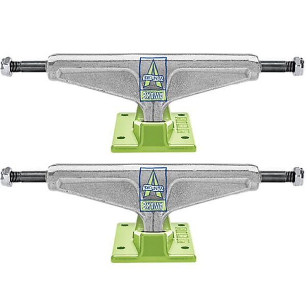 Venture Trucks V-Light Scribble Polished / Green Skateboard Trucks - 5.8" Hanger 8.5" Axle (Set of 2)