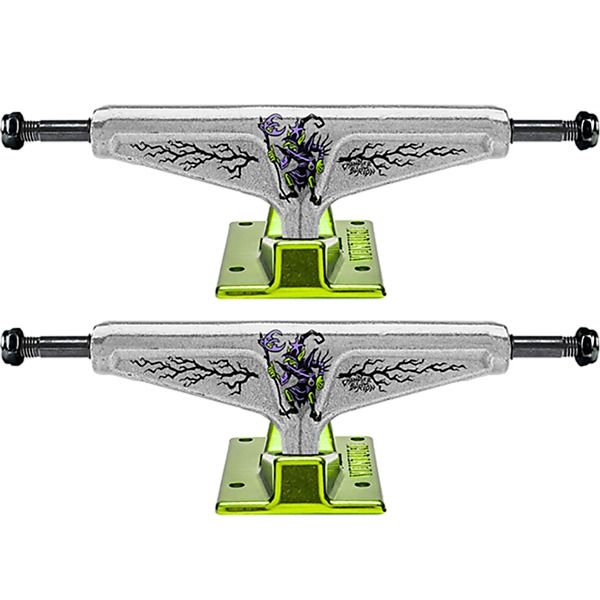 Venture Trucks Chandler Burton V-Hollow Lights High Polished / Green Skateboard Trucks - 5.25" Hanger 8.0" Axle (Set of 2)