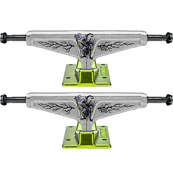 Venture Trucks Chandler Burton V-Hollow Lights High Polished / Green Skateboard Trucks - 5.6" Hanger 8.25" Axle (Set of 2)