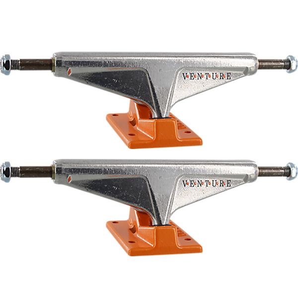 Venture Trucks OG Dot High Polished / Orange Skateboard Trucks - 5.8" Hanger 8.5" Axle (Set of 2)