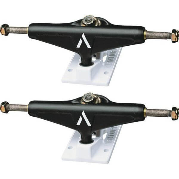 Venture Trucks Salt & Pepper Low Black / White Skateboard Trucks - 5.0" Hanger 7.75" Axle (Set of 2)