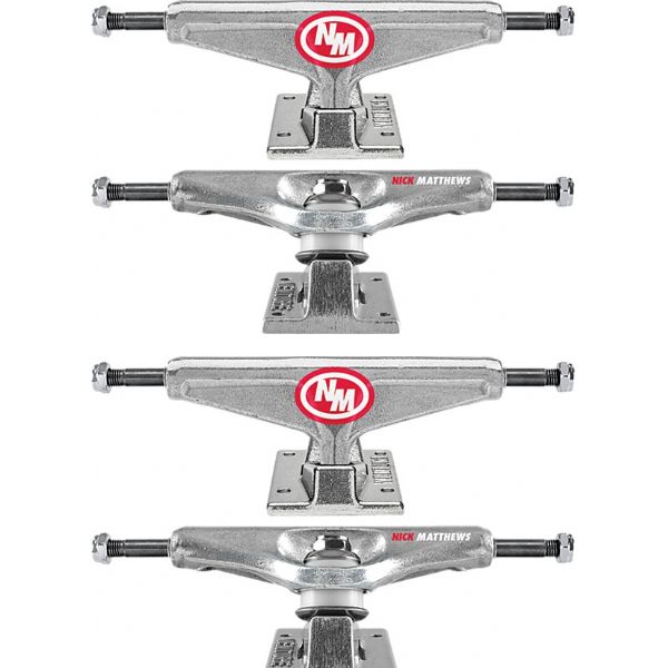 Venture Trucks Nick Matthews NM Logo High Polished Skateboard Trucks - 5.6" Hanger 8.25" Axle (Set of 2) Venture Trucks Nick Matthews NM Logo High Polished Skateboard Trucks - 5.6" Hanger 8.25" Axle (Set of 2)