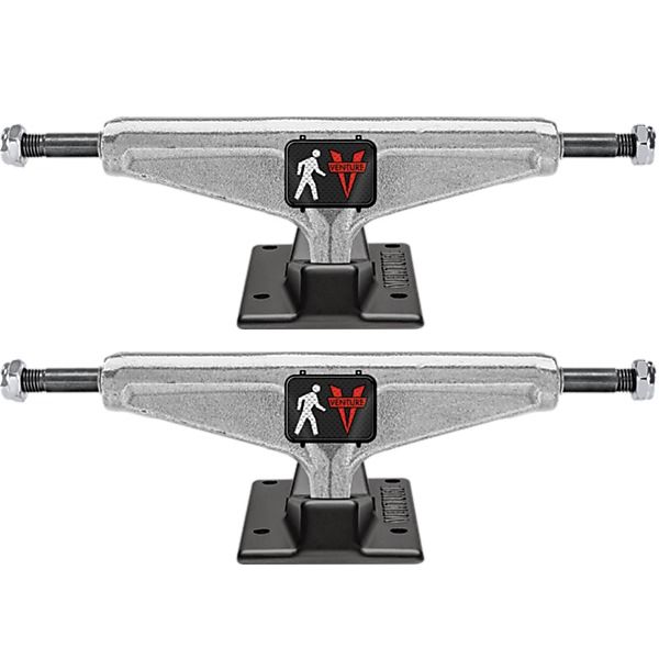Venture Trucks John Shanahan V-Lights High Street Silver / Black Skateboard Trucks - 5.6" Hanger 8.25" Axle (Set of 2)