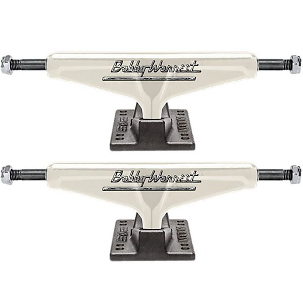 Venture Trucks Bobby Worrest V8 High Cream / Black Skateboard Trucks - 5.2" Hanger 8.0" Axle (Set of 2)