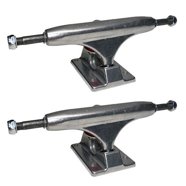 Warehouse Skateboards Standard Polished Skateboard Trucks - 5.0" Hanger 7.75" Axle (Set of 2)