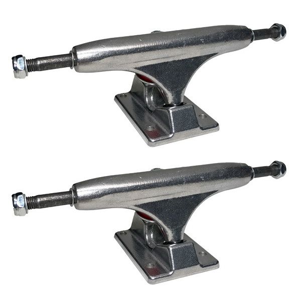 Warehouse Skateboards Standard Polished Skateboard Trucks - 5.25" Hanger 8.0" Axle (Set of 2)