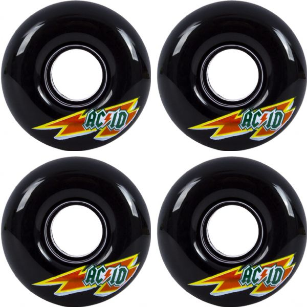 Acid Chemical Wheels Funner Skateraid Black Skateboard Wheels - 56mm 86a (Set of 4)