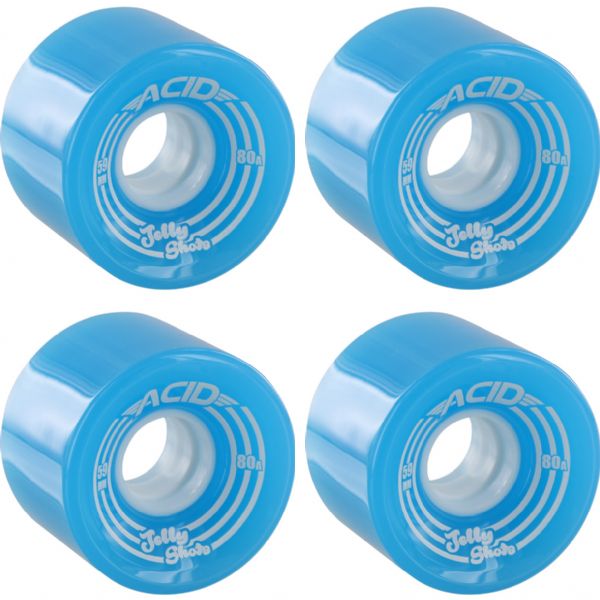 Acid Chemical Wheels Jelly Shots Blue Skateboard Wheels - 59mm 80a (Set of 4)