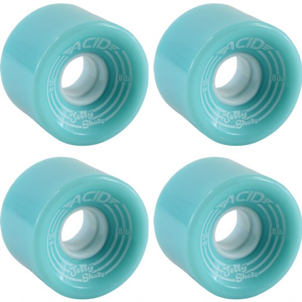 Acid Chemical Wheels Jelly Shots Teal Skateboard Wheels 59mm 80a (Set