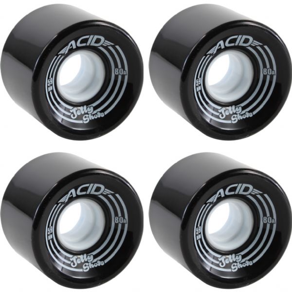 Acid Chemical Wheels Jelly Shots Black Skateboard Wheels - 59mm 80a (Set of 4)