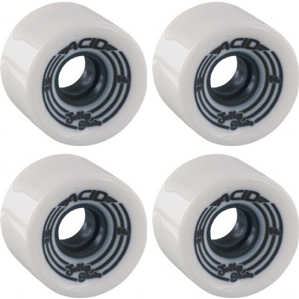 Acid Chemical Wheels Jelly Shots White Skateboard Wheels - 59mm 80a (Set of 4)