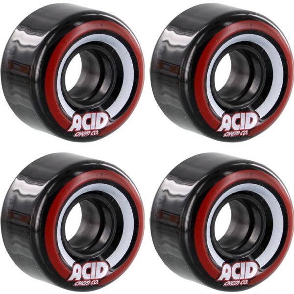 Acid Chemical Wheels Pods Conical Black Skateboard Wheels - 53mm 86a (Set of 4)