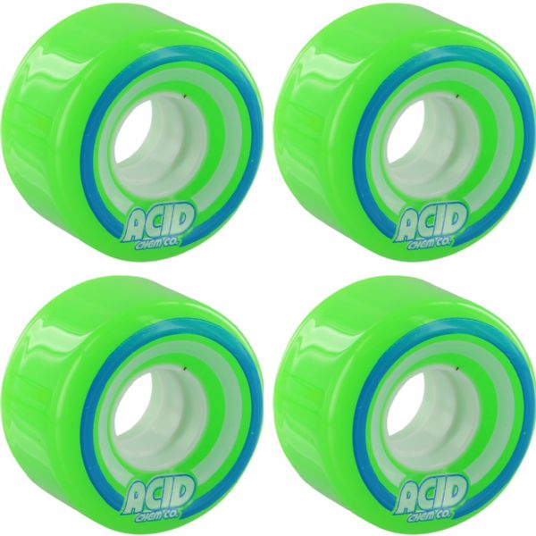 Acid Chemical Wheels Pods Conical Green Skateboard Wheels - 55mm 86a (Set of 4)