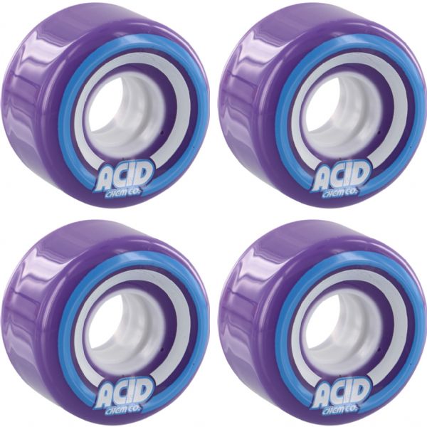 Acid Chemical Wheels Pods Conical Purple Skateboard Wheels - 55mm 86a (Set of 4)