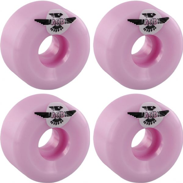 Acid Chemical Wheels Type A Sidecut Thunder Pigeon Pink Skateboard Wheels - 53mm 99a (Set of 4)