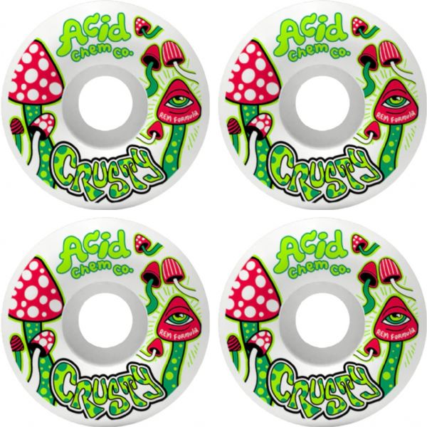 Acid Chemical Wheels Chris Weissmann REM SC White Skateboard Wheels - 57mm 99a (Set of 4)