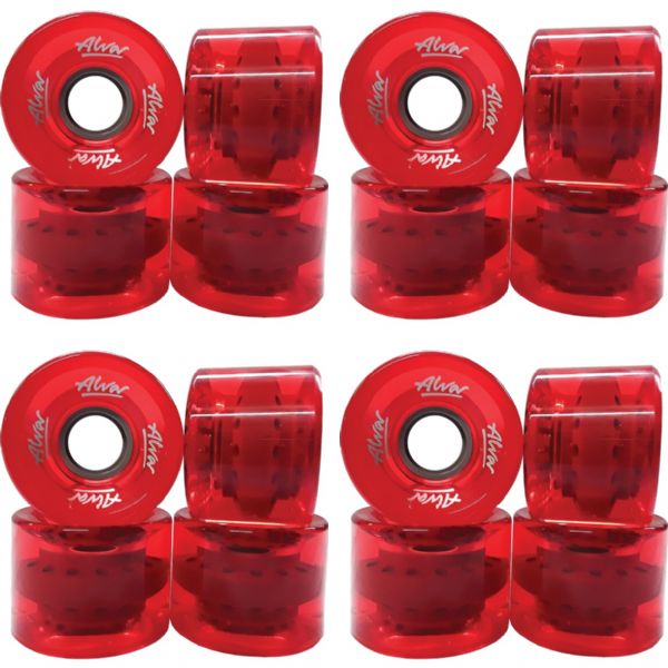 Alva Skateboards Clear Red Skateboard Wheels - 60mm 83a (Set of 4)