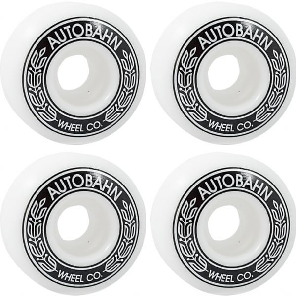 Autobahn Wheel Company AB-S Series White Skateboard Wheels - 52mm 99a (Set of 4)
