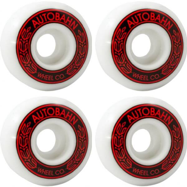 Autobahn Wheel Company AB-S Series White Skateboard Wheels - 53mm 99a (Set of 4)