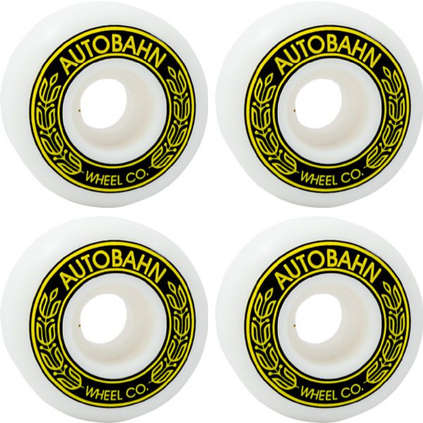 Autobahn Wheel Company AB-S Series White Skateboard Wheels - 54mm 99a (Set of 4)