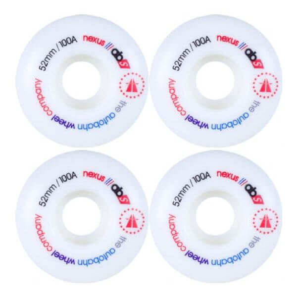 Autobahn Wheel Company Nexus White Skateboard Wheels - 52mm 100a (Set of 4)