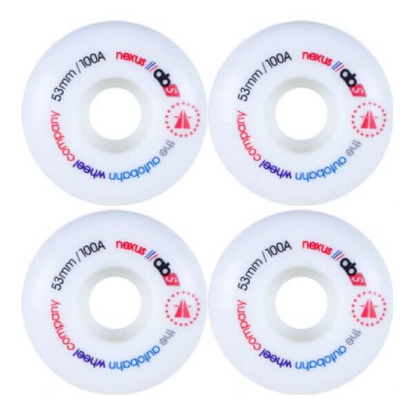 Autobahn Wheel Company Nexus White Skateboard Wheels - 53mm 100a (Set of 4)