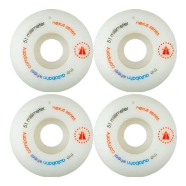 Autobahn Wheel Company Nexus White Skateboard Wheels - 54mm 100a (Set of 4)