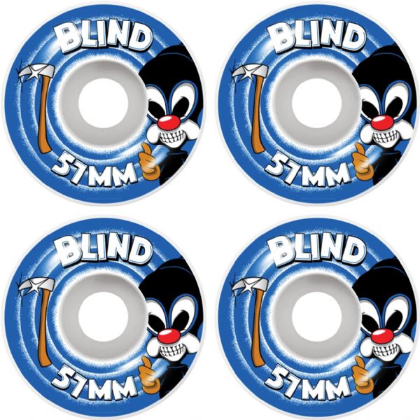 Blind Skateboards Reaper Impersonator White / Blue Skateboard Wheels - 51mm 99a (Set of 4)