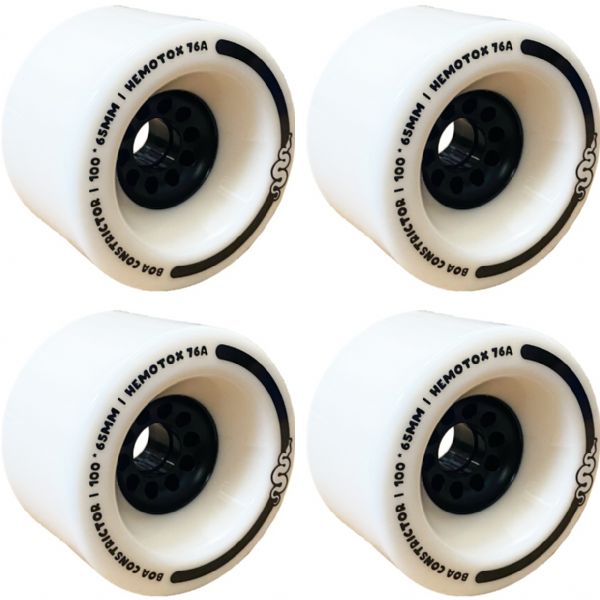 Boa Wheels Constrictor White Skateboard Wheels - 100mm 76a (Set of 4)