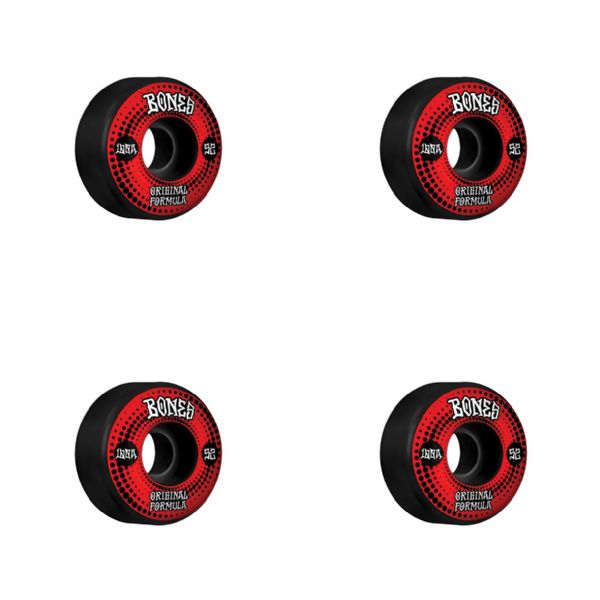 Bones Wheels 100's OG V4 Originals Black Skateboard Wheels - 52mm 100a (Set of 4)