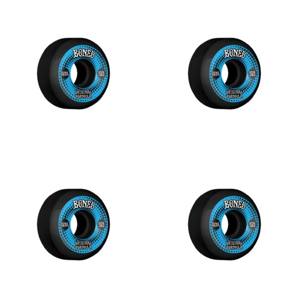 Bones Wheels 100's OG V5 Originals Black Skateboard Wheels - 53mm 100a (Set of 4)