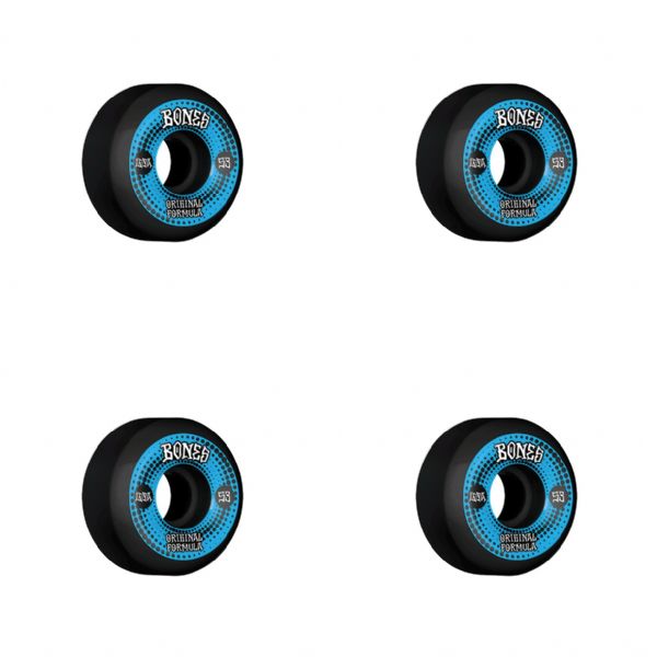 Bones Wheels 100's OG V5 Originals Black Skateboard Wheels - 53mm 100a (Set of 4)