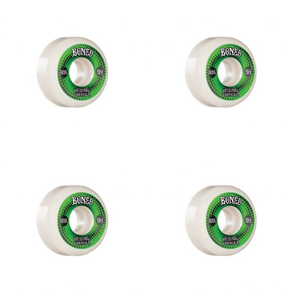 Bones Wheels 100's OG V5 Originals White Skateboard Wheels - 54mm 100a (Set of 4)