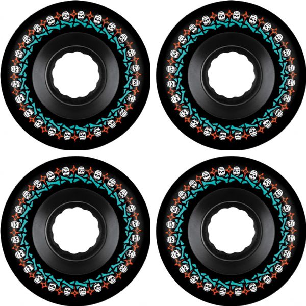 Bones Wheels ATF Rough Rider Skull Bones Black Skateboard Wheels - 56mm 80a (Set of 4) Bones Wheels ATF Rough Rider Skull Bones Black Skateboard Wheels - 56mm 80a (Set of 4)