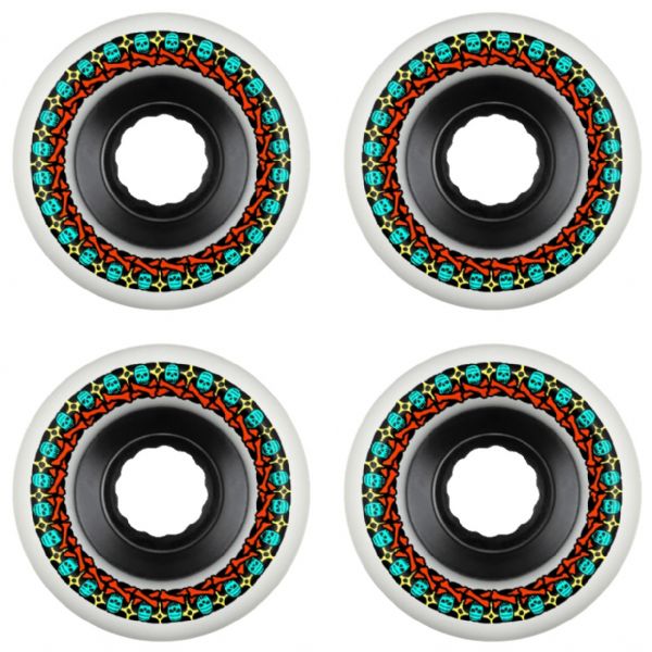 Bones Wheels ATF Rough Rider Skull Bones White Skateboard Wheels - 56mm 80a (Set of 4) Bones Wheels ATF Rough Rider Skull Bones White Skateboard Wheels - 56mm 80a (Set of 4)