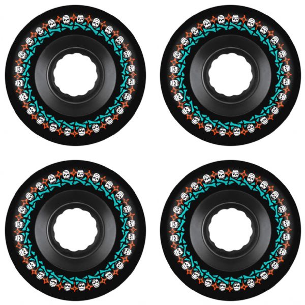 Bones Wheels ATF Rough Rider Skull Bones Black Skateboard Wheels - 59mm 80a (Set of 4) Bones Wheels ATF Rough Rider Skull Bones Black Skateboard Wheels - 59mm 80a (Set of 4)