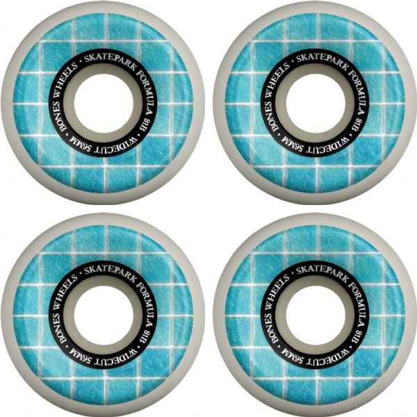 Bones Wheels SPF V6 Pool And The Gang White / Blue Skateboard Wheels - 56mm 81b (Set of 4)