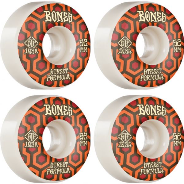 Bones Wheels STF V1 Retros White Skateboard Wheels - 52mm 103a (Set of 4)