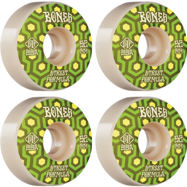 Bones Wheels STF V1 Retros White Skateboard Wheels - 52mm 99a (Set of 4)