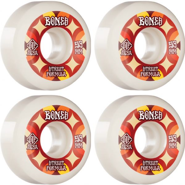 Bones Wheels STF V5 Retros White Skateboard Wheels - 53mm 103a (Set of 4)