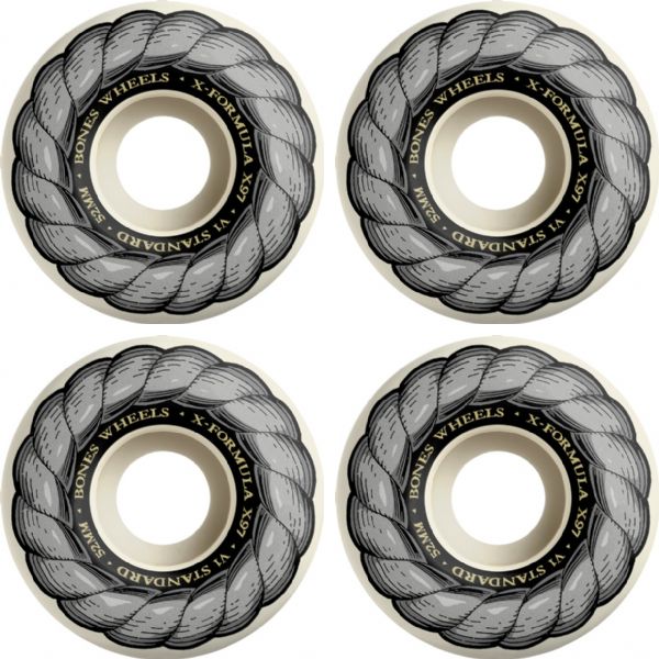 Bones Wheels XF X97 V1 STD Silver Chain / Natural Skateboard Wheels - 52mm 97a (Set of 4)