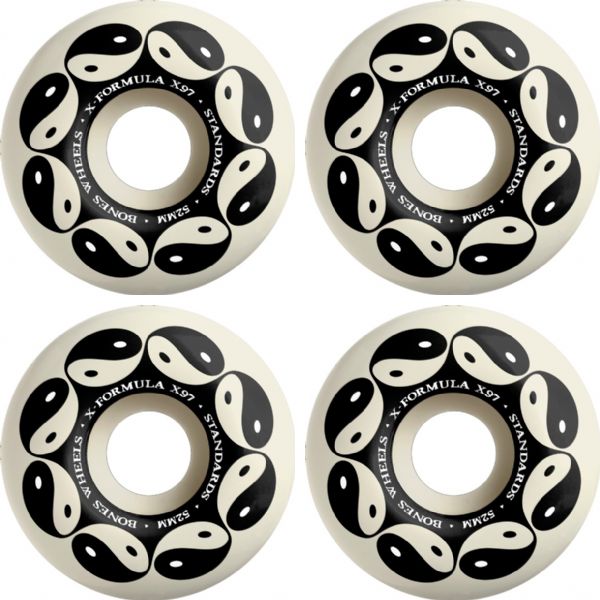Bones Wheels XF X97 V1 Standard Yin Yang Natural Skateboard Wheels - 52mm 97a (Set of 4)