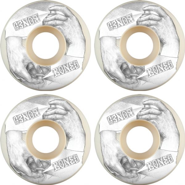 Bones Wheels XF X97 V1 STD Spraying Hands Natural Skateboard Wheels - 53mm 97a (Set of 4)