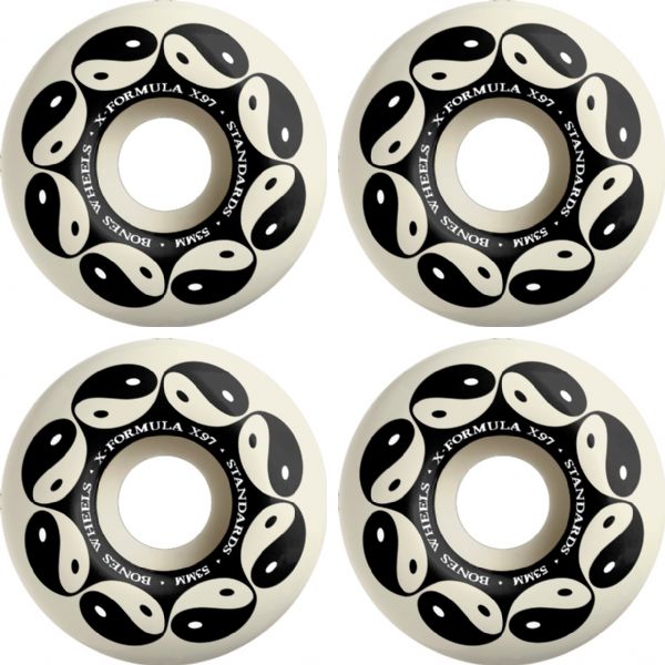Bones Wheels XF X97 V1 Standard Yin Yang Natural Skateboard Wheels - 53mm 97a (Set of 4)